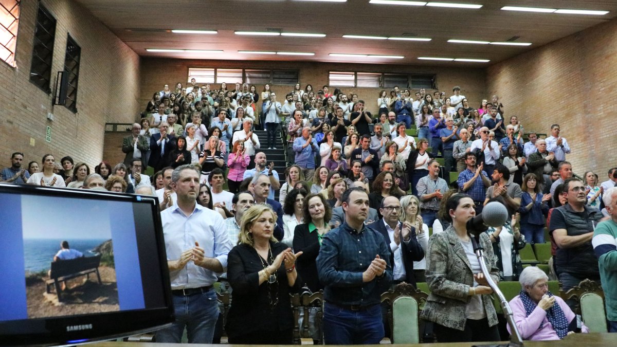 Paraninfo de Veterinaria, durante el homenaje a Valentín Pérez