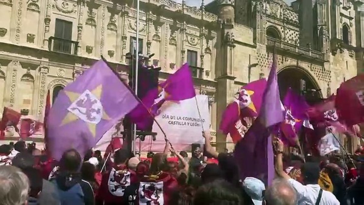 Manifestación leonesista contra los actos de Villalar en León