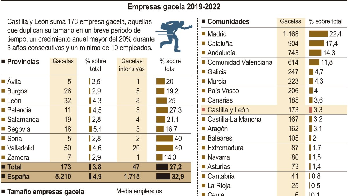 Estadística de empresas gacela.