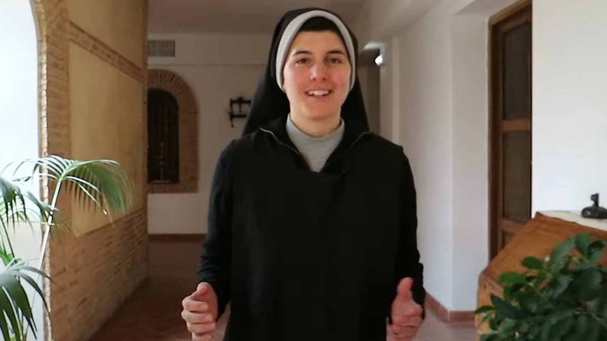 Captura de pantalla del vídeo de Sor Marta en el que anuncia la oferta.