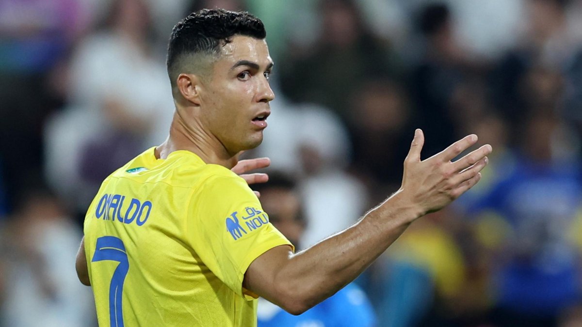 Cristiano Ronaldo, en un momento de un partido con el Al-Nassr, con el que se ha proclamado máximo goleador de la Liga saudí. EFE/EPA/ALI HAIDER