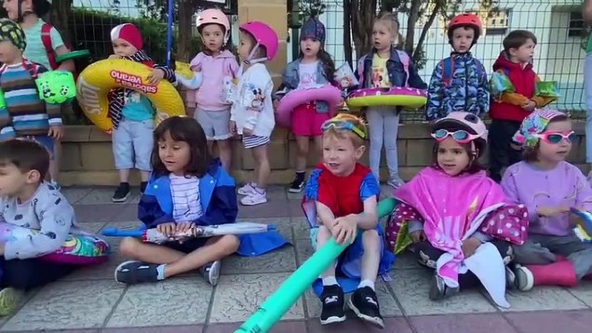 Protesta de los alumnos de infantil de La Palomera