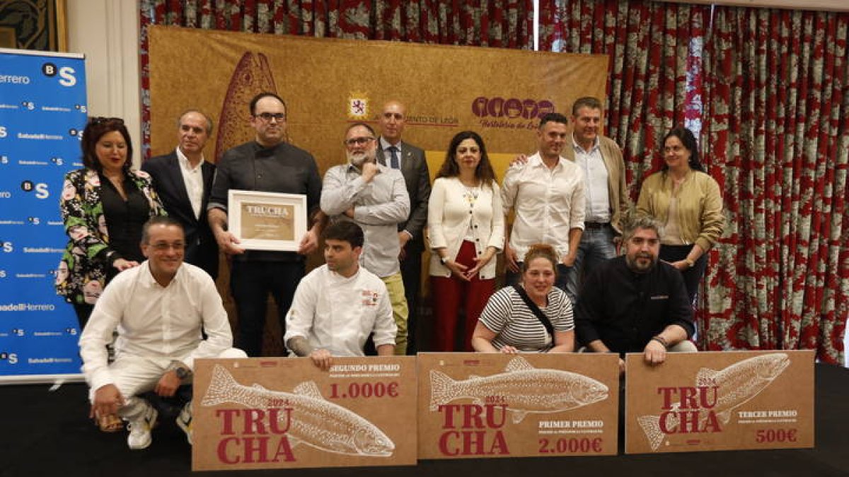 Ganadores del Certamen Gastronómico de la Trucha celebrado en León,