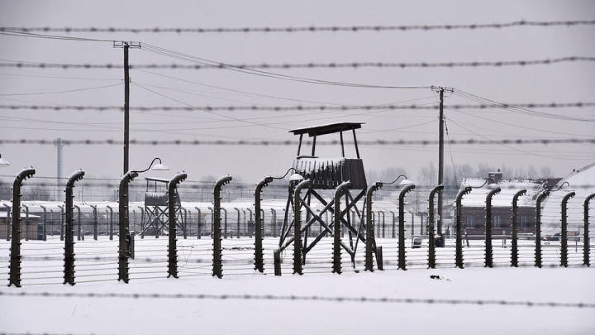 Vista general de las instalaciones del campo de concentración alemán nazi Auschwitz.