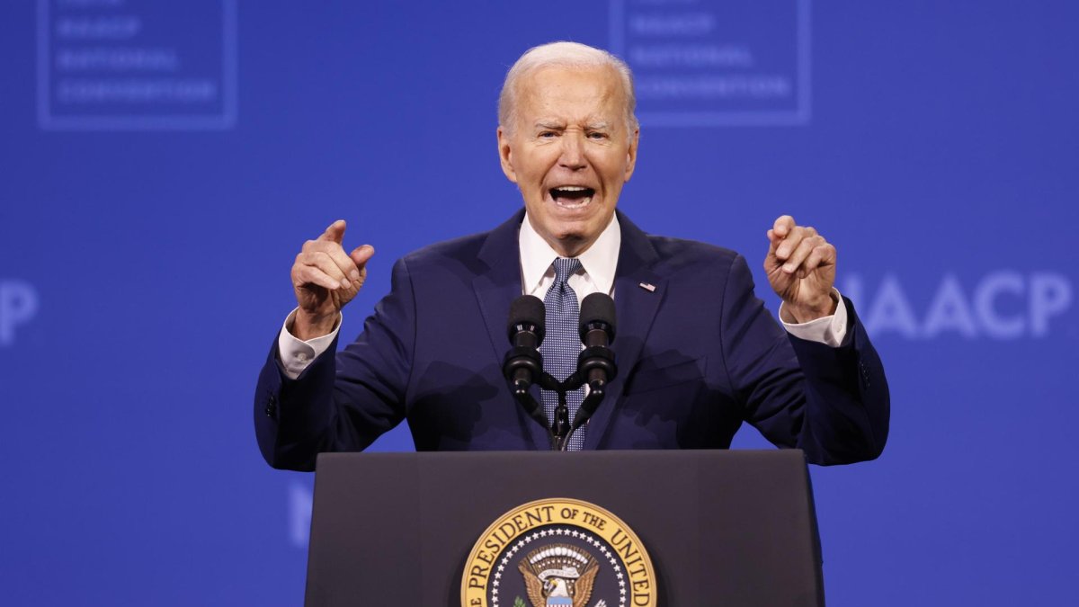 Foto reciente en Las Vegas del presidente de Estados Unidos, Joe Biden, en un discurso ante la Convención Nacional. EFE/EPA/CAROLINE BREHMAN