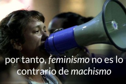 Recomendación de la Fundéu: “feminismo” no es lo contrario de “machismo”.