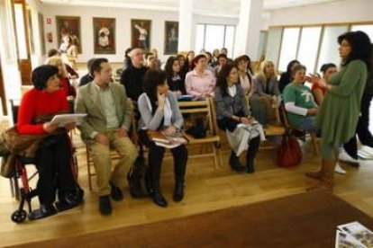 Teresa Gutiérrez, durante la celebración del Consejo Municipal de la Discapacidad.