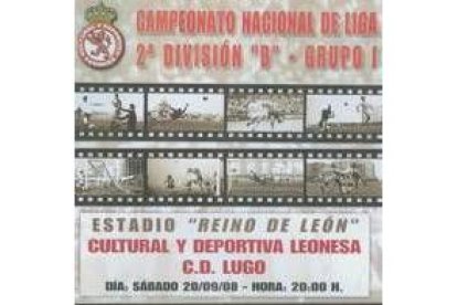 Cartel anunciador del partido Cultural-Lugo en el Reino de León