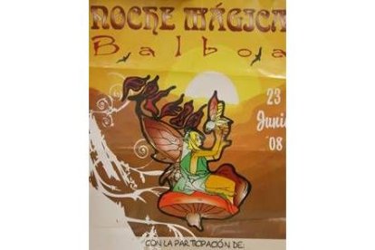 Cartel de la  fiesta de la Noche Mágica de Balboa