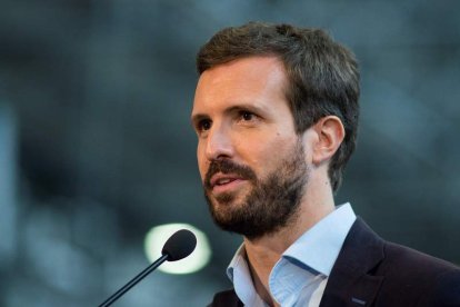 Casado ayer en Vitoria, adonde acudió a apoyar a Iturgaiz como candidato a lehendakari. BRAIS LORENZO