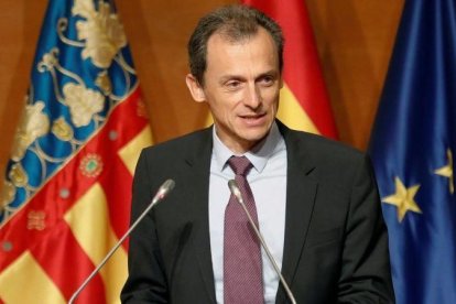 El ministro de Ciencia Innovación y Universidades, Pedro Duque, el pasado día 25, en Valencia.