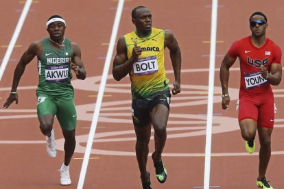 Usain Bolt firmó una serie pletórica en la que ninguno de sus rivales le hizo sombra.