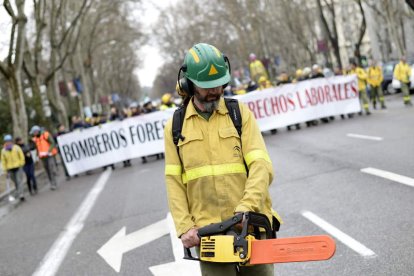 Un momento de la ‘marcha de fuego’ celebrada ayer.