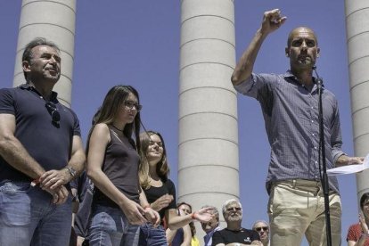 Pep Guardiola en el acto celebrado el pasado mes de junio.