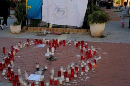 Velas en memoria de Julen, en Totalán.