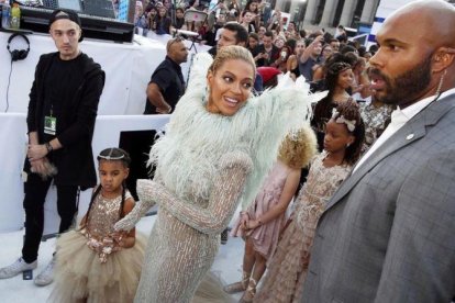 Beyoncé, a su llegada a los premios de la MTV, el pasado agosto.