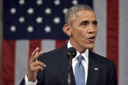 Obama, durante su discurso.