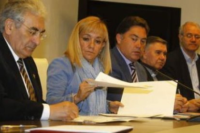 Pedro Puente, Isabel Carrasco, Marcos Martínez Barazón y Antolín de Cela.