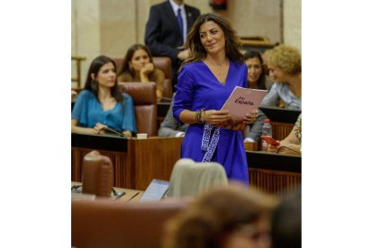 Macarena Olona en su última aparición pública. JULIO MUÑOZ