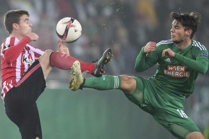 El Athletic no pasó del empate frente al Rapid de Viena. BRUNA