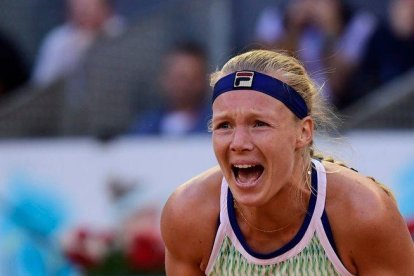 Bertens, durante su victoria.