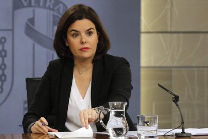 La vicepresidenta Soraya Sáenz de Santamaría. BALLESTEROS