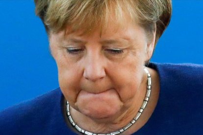 La cancillera Angela Merkel, este lunes.