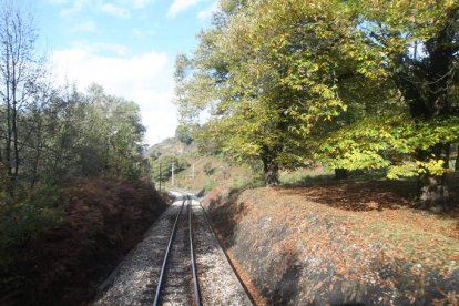 Parte del trayecto que recorría el tren desde Villablino a Ponferrada. NORBERTO