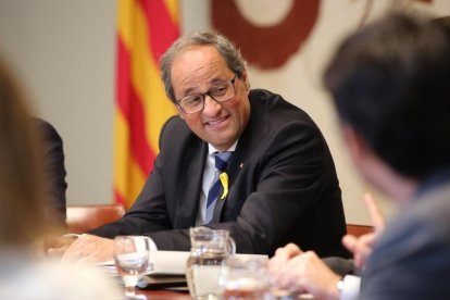 Quim Torra en la reunión del Govern