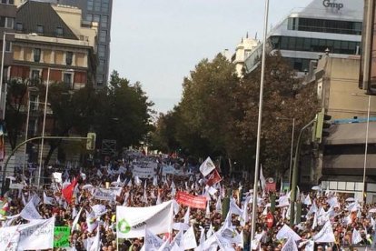 Manifestación en Madrid contra el giro del PP en la ley del aborto.