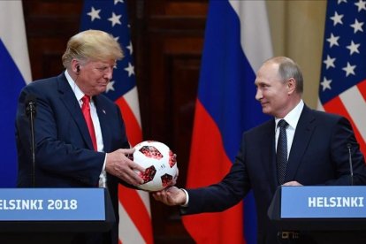 Trump y Putin, ayer en Hensilki