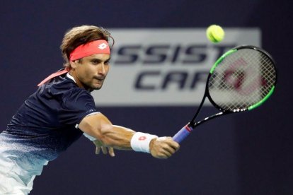 David Ferrer, durante su triunfo en Miami.