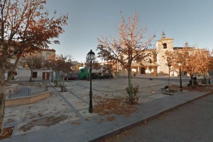 La plaza Mayor de Yebra, en una imagen de Google Street View.