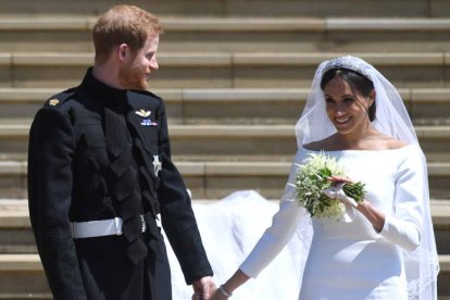 Harry y Meghan, el día de su boda en mayo de 2018.. NEIL HALL / POOL