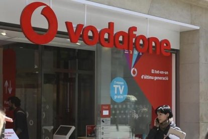 Tienda de Vodafone en Portal de lÀngel (Barcelona).