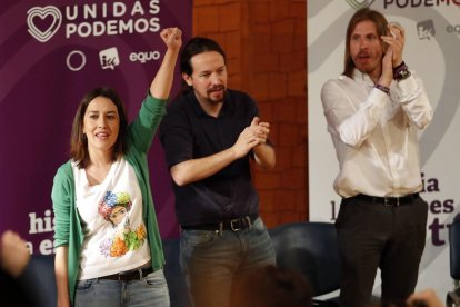 Ana Marcello, Pablo Iglesias y Pablo Fernández, en una imagen de archivo.