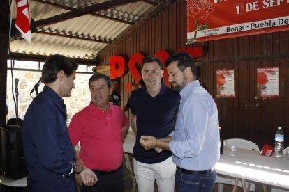 Pedro Casares, Roberto Álvarez, Javier Alfonso Cendón y Luis Tudanca. CAMPOS