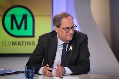 Quim Torra entrevistado en Els matins de TV-3.