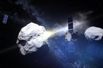 Recreación de un asteroide realizada por la NASA.