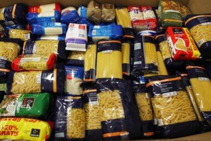 Donaciones del Banco de Alimentos.