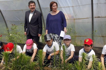 Javier Reyero y Belén Martín Granizo, ayer, en el Coto Escolar.