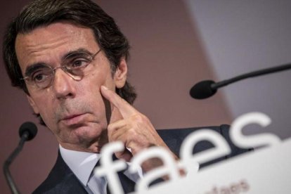 El expresidente José María Aznar, en el foro FAES de Valencia.