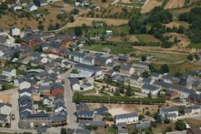 Vista aérea del entramado urbano de Camponaraya