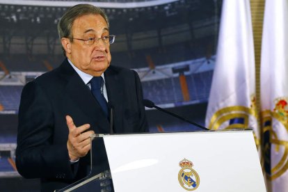 Florentino Pérez insiste en que sin la Superliga el fútbol dejará de suscitar el interés de los jóvenes. J. P.