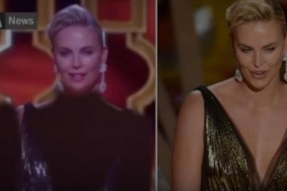 Charlize Theron, con y sin censura iraní.