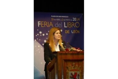 Margarita Torres, durante el pregón de la Feria del Libro ayer