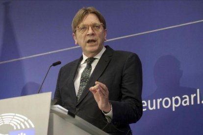 El líder de los liberales europeos (ALDE), Guy Verhofstadt