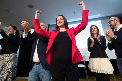 Inés Arrimadas, en su último acto público celebrado el viernes en Barcelona.