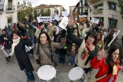 Numerosos habitantes de la zona del Moncayo protestaron por la apertura de la mina en Borobia