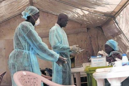 Hospital de Kenema, en Sierra Leona, para enfermos de ébola, el pasado junio.